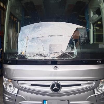 BusGlass Windshield Broken